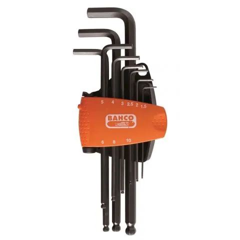 BAHCO INBUSSLEUTELSET KOGELKOP  9 DELIG  1,510MM BE9678