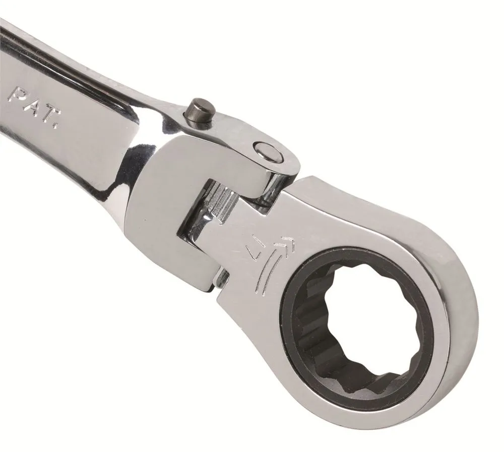 BAHCO RINGSTEEKSLEUTEL MET RATEL 41RM FLEX KOP 17MM  41RM17