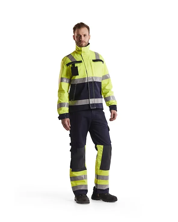 BLAKLADER BLåKLäDER MULTINORM WERKBROEK 14781514 MARINE/HIGHVIS GEEL