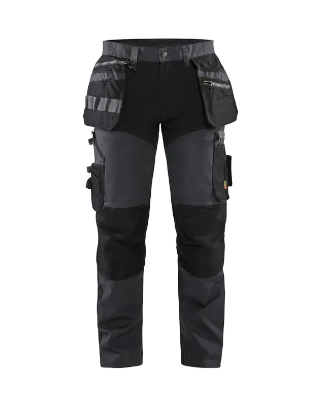 Blaklader Blåkläder Werkbroek met stretchpanelen en spijkerzakken 15991343 Donkergrijs/Zwart