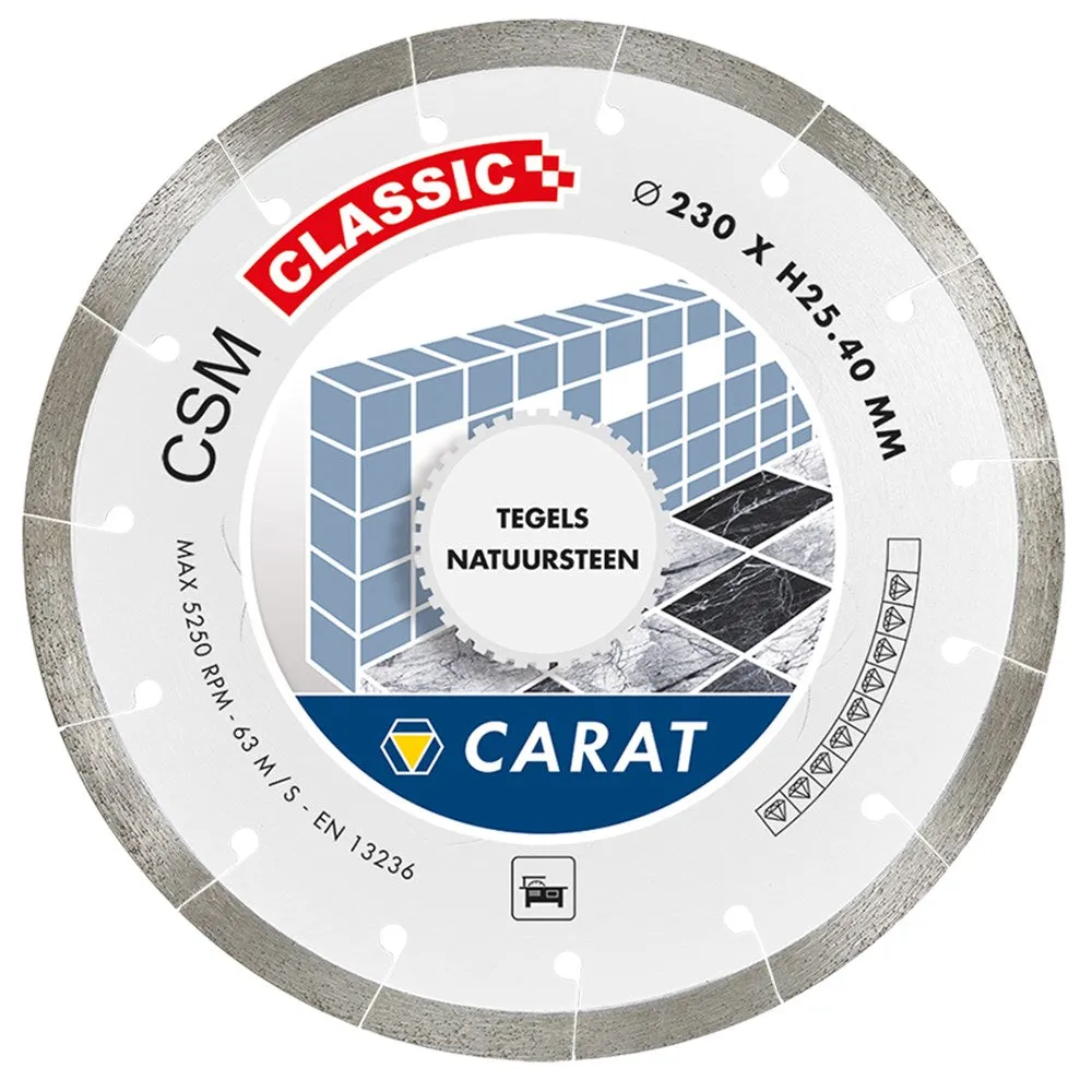 CARAT DIAMANTZAAG TEGELS Ø125X22,23MM  TYPE CSM CLASSIC  CSMC125300