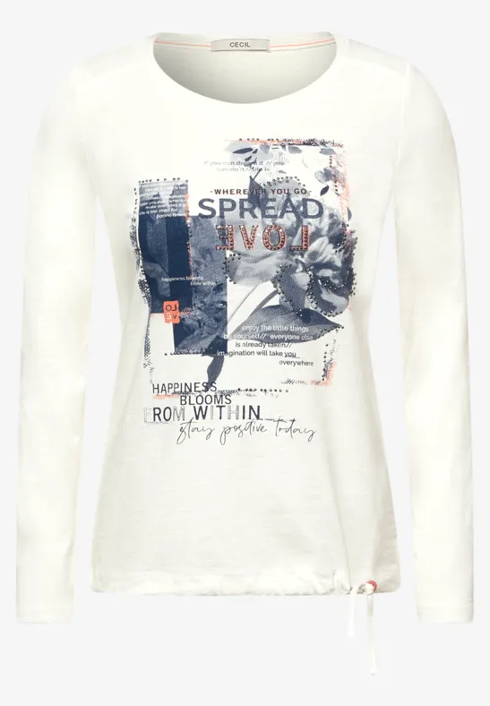 CECIL Shirt met lange mouwen en fotoprint