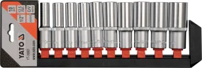 Doppenset lang 1/2", 10-delig Yato YT-38861