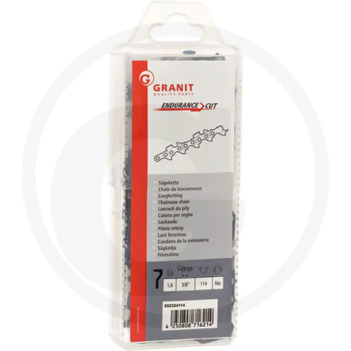 Endurance cut zaagketting haakse zaagtand - steek 3/8' 1,6mm 114 schakels
