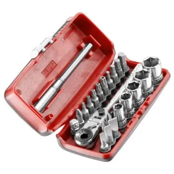 FACOM ACTIE SET VAST/LOSSCHROEVEN 1/4'' MET COMPACTE FLEX RATEL