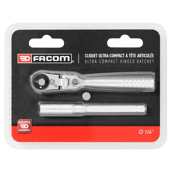 Facom Compacte Ratel 1/4” Met Flexibele Kop 180° R.180PB