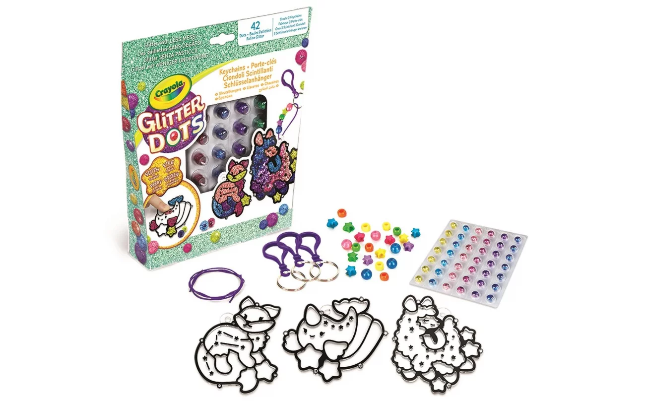 Glitter Dots 3D Dierenvriendjes Sleutelhangers
