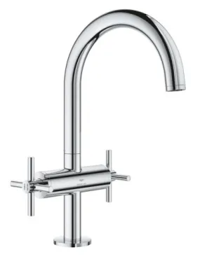 Grohe Atrio l-size wastafelmengkraan kruisgrepen push open chroom