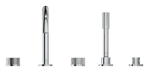 GROHE ATRIO PRIVATE COLL. 5GATS BADRANDCOMBINATIE CHROOM