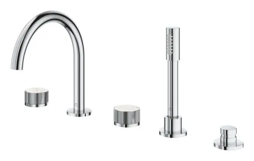 GROHE ATRIO PRIVATE COLL. 5GATS BADRANDCOMBINATIE CHROOM
