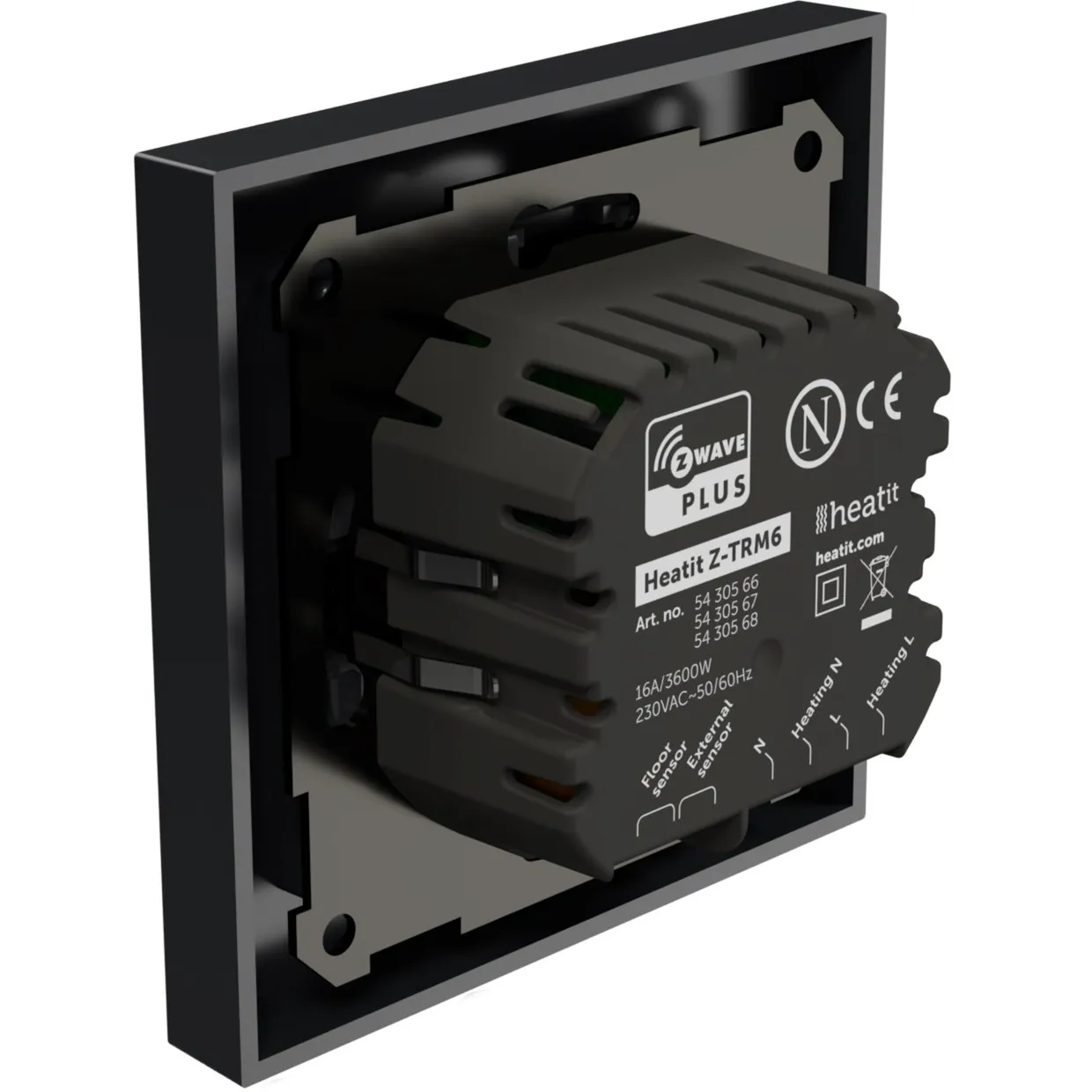 HEAT IT ZTRM6 THERMOSTAAT (ZWART, 3600W, 16A, ZWAVE+)