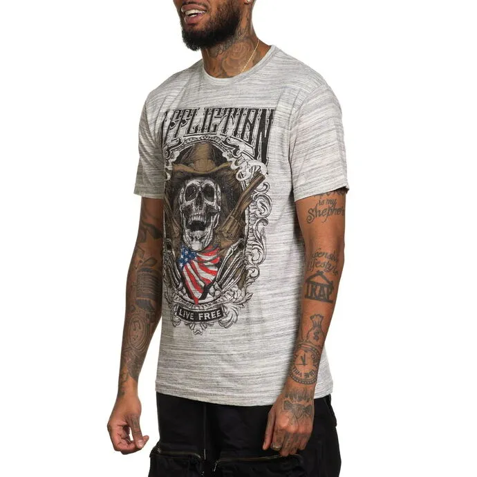 HEREN TSHIRT AFFLICTION  SMOKING BARRELS