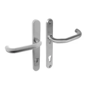 INTERSTEEL SKG3 smalschilden met kruk/kruk verkropt profielcilindergat 92mm met kerntrek beveiliging RVS