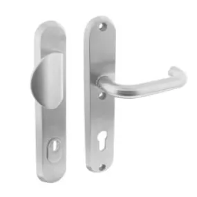 INTERSTEEL SKG3 Veiligheidsschilden geveerd greep/kruk profielcilindergat 92mm met kerntrek beveiliging RVS