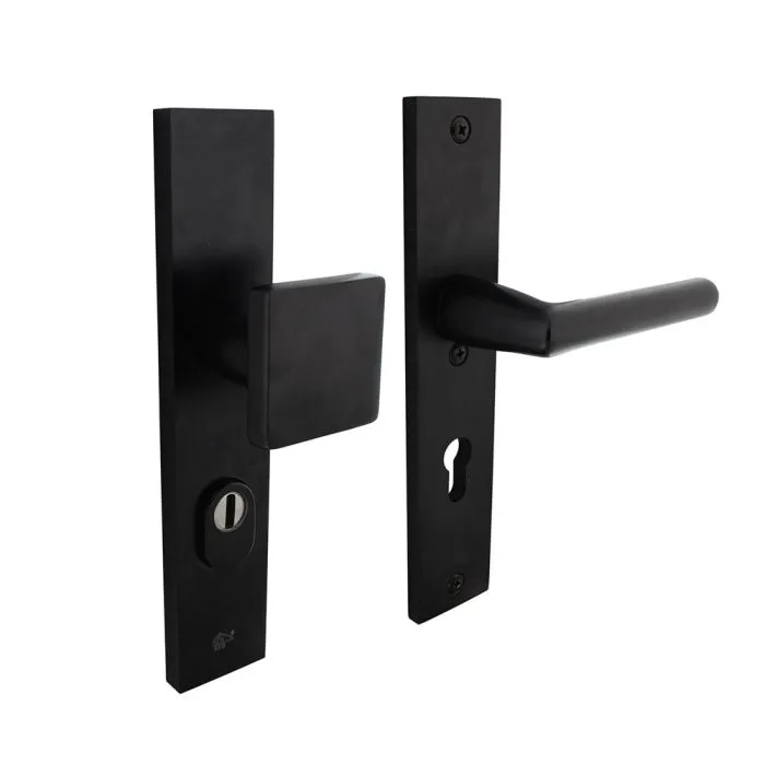 INTERSTEEL SKG3 Veiligheidsschilden rechthoekig geveerd greep/kruk profielcilindergat 72mm met kerntrek beveili