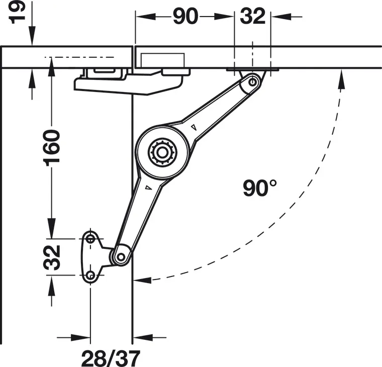KLEPSTEUN/KLEPSCHAAR, HäFELE DUO STANDAARD, COMPLETESET