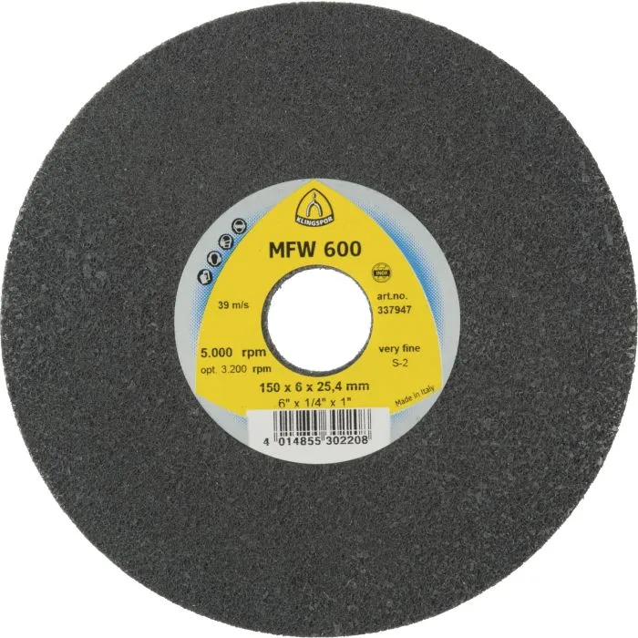 KLINGSPOR  MFW 600  HIGHPERF. SCHUURVLIESSCHIJF  150 X 6 X 25,4MM  ZEER FIJN