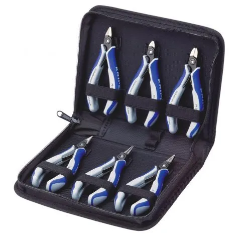 KNIPEX 00 20 16 P 6DELIGE ELEKTRONICATANGENSET IN ETUI