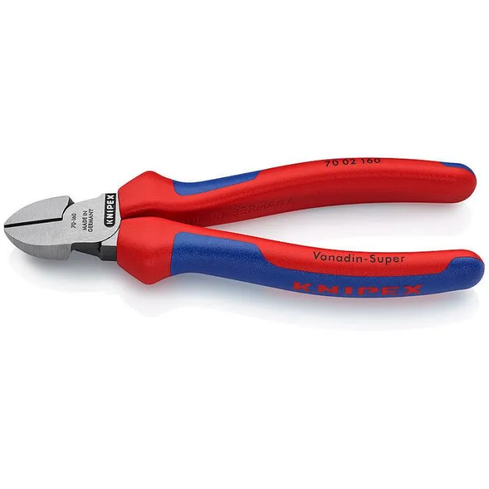 KNIPEX 70 02 160 ZIJSNIJTANG  160 MM  GEPOLIJSTE KOP
