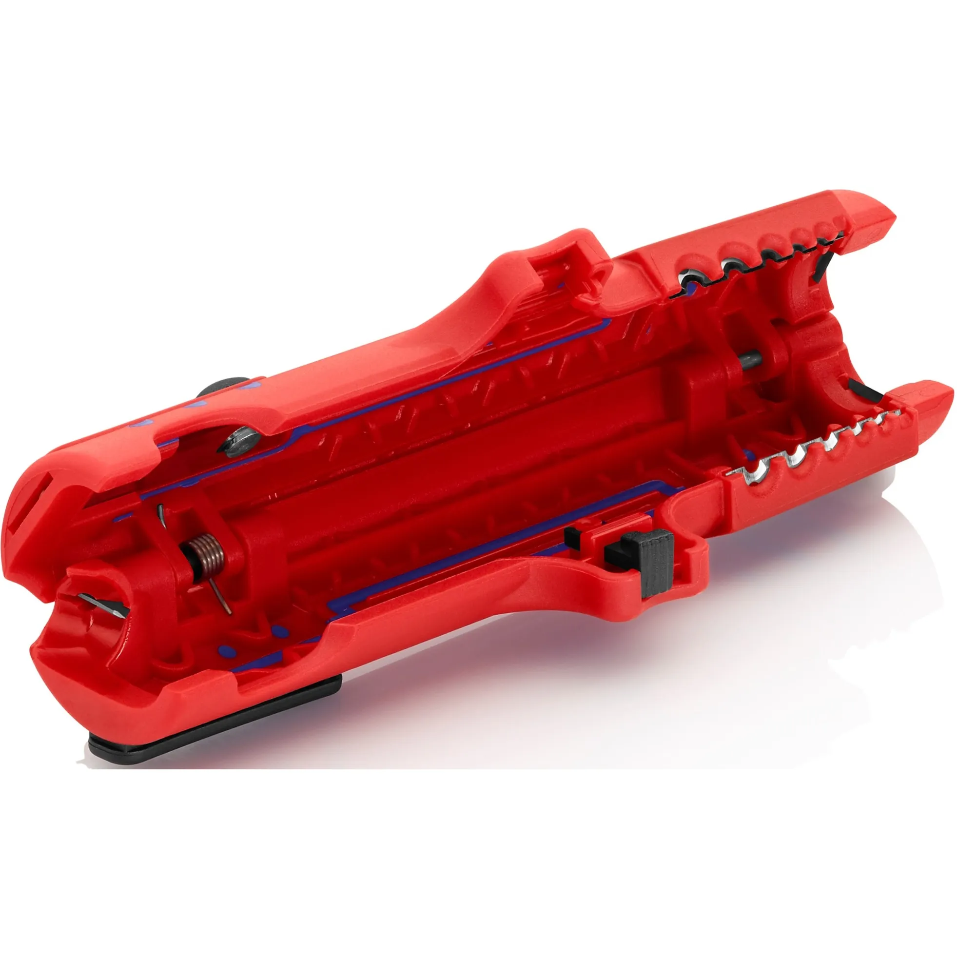 KNIPEX UNIVERSELE KABELSTRIPPER 1685125SB KABELSTRIP /ONTMANTELINGSGEREEDSCHAP (ROOD/BLAUW)