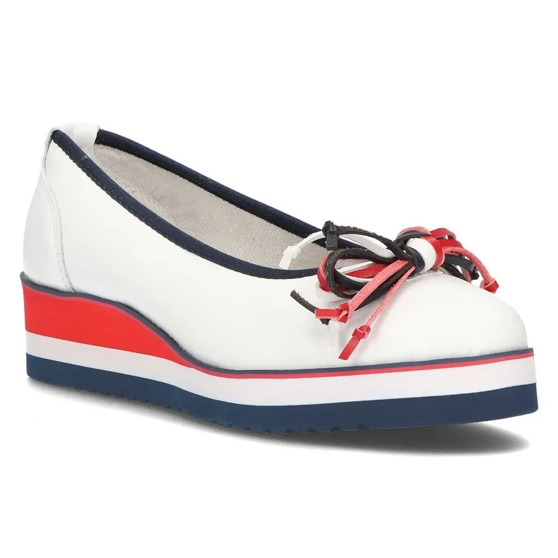 Leren ballerina's Filippo DP2159 / 21 Wh wit