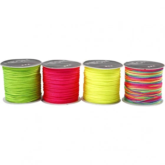 macramé koord multicolor 28 meter 1 mm 8 stuks