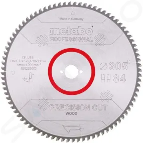 Metabo Toebehoren - Zaagblad voor hout, 305x30 mm, 84 tanden 628229000