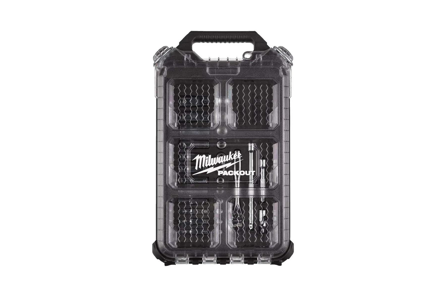 MILWAUKEE PACKOUT™ RATSCHEN UND STECKSCHLüSSEL SET 1/4" IM COMPACTORGANISER SLIM