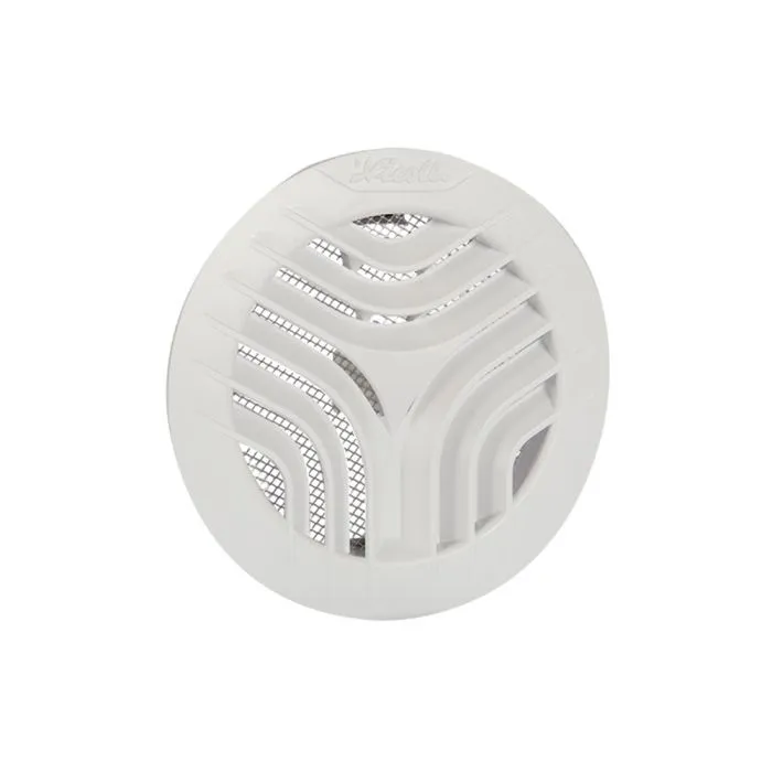 Nedco BV Ventilatierooster Ø125mm wit met klemmen, met gaas