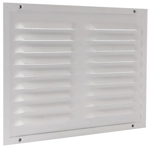 Nedco kaderrooster alum. 300 x 300 mm met gaas wit