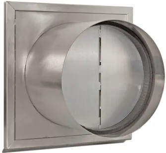 Nedco rvs gevelrooster Eco+ Ø 180 mm vaste lamellen/klep
