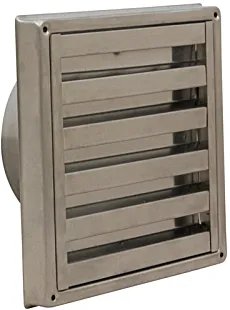 Nedco rvs lamellenrooster Ø 125 mm m/vaste lamellen
