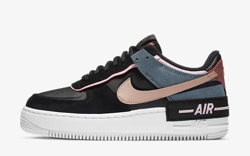 Nike Air Force 1 Shadow Sneakers Zwart-Donkerblauw