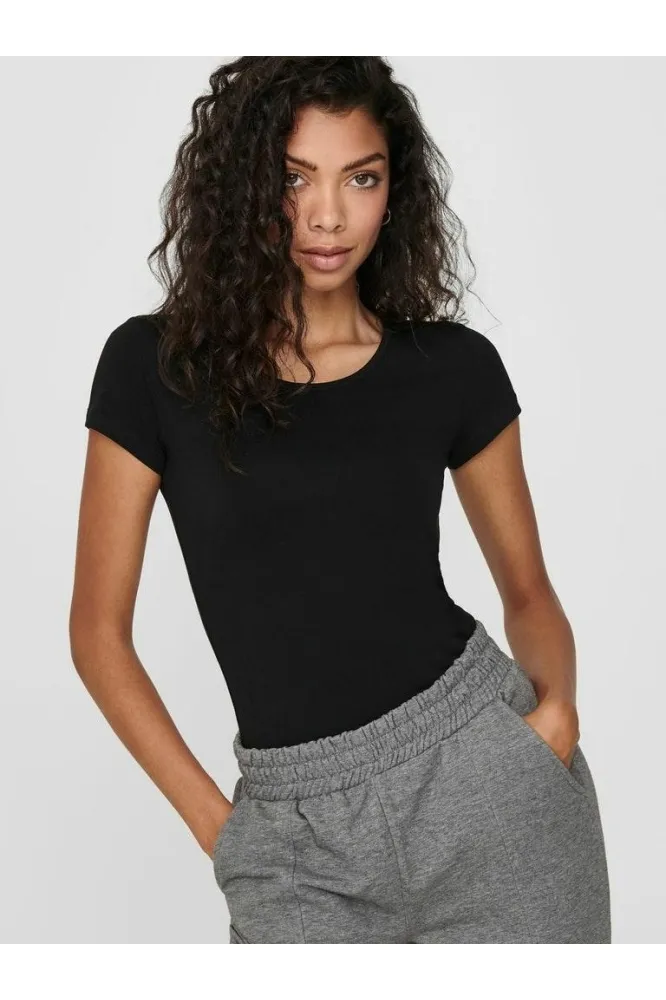 ONLLIVE LOVE S/S ONECK TOP NOOS JR 15205059 BLACK