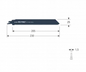 Rotec reciprozaagblad, RC780 / S1155CTC (2st.)