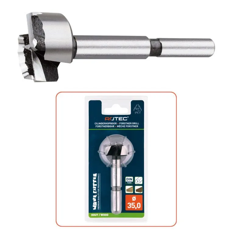 ROTEC WS CILINDERKOPBOOR 'WAVECUTTER', Ø44