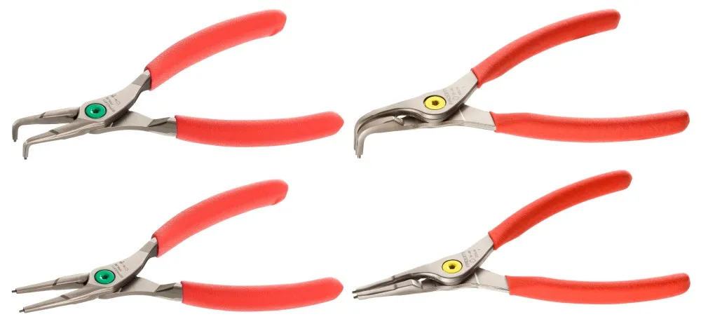 SET VAN 4 BORGVEERTANGEN RECHTE EN 90°GEBOGEN BEKKEN 18MM  60MM PCJ4 FACOM