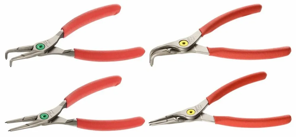 SET VAN 4 BORGVEERTANGEN RECHTE EN 90°GEBOGEN BEKKEN 18MM  60MM PCJ4 FACOM