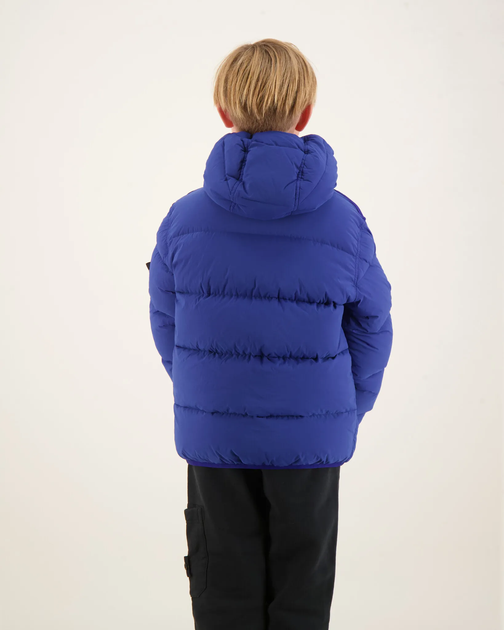 Stone Island Junior 40328 Real Down Jacket Blauw