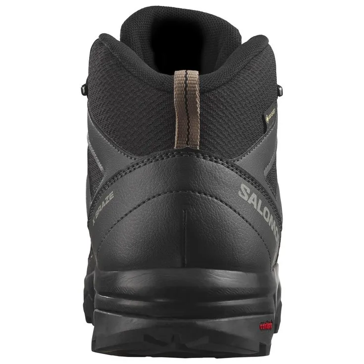 TREKKINGSCHOENEN SALOMON X BRAZE MID GORETEX BLACK PHANTOM VINTAGE KHAKI