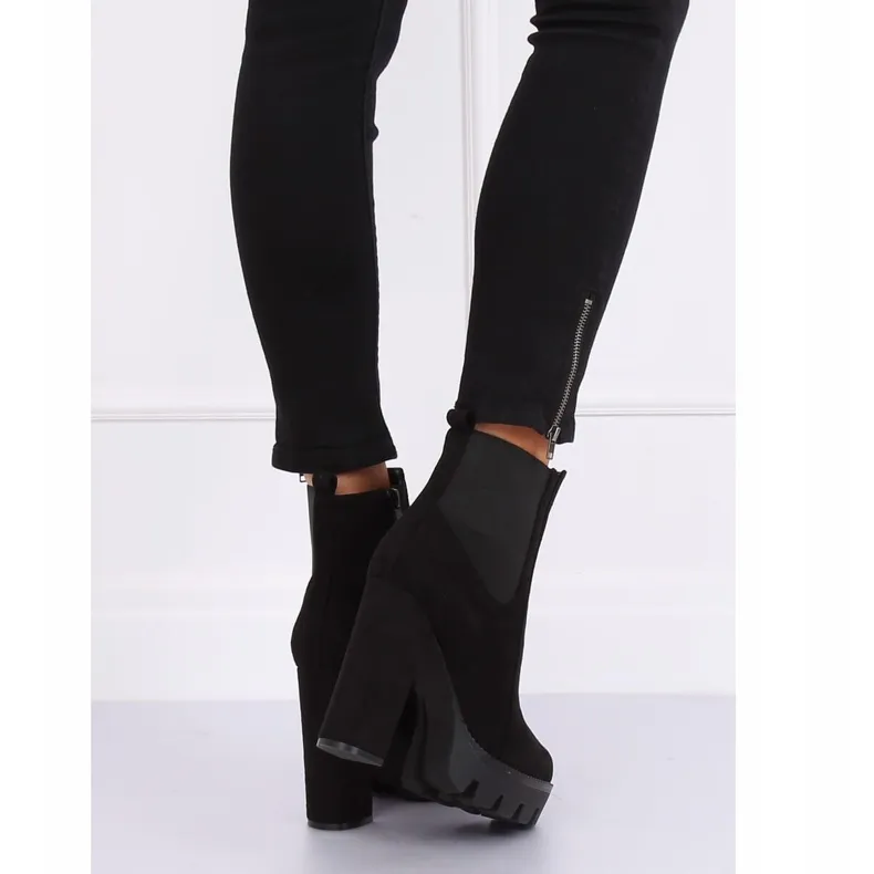 Zwarte Chelsea boots zwart BM282 Zwart